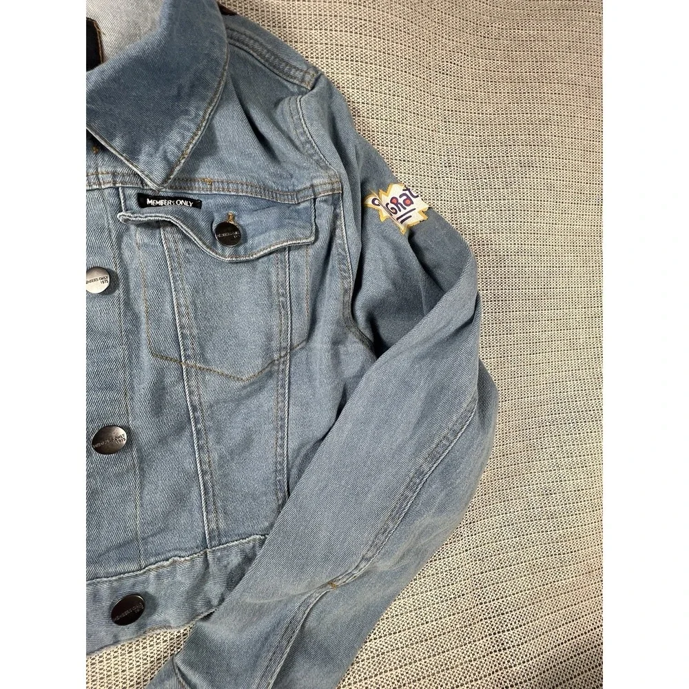 Members Only x Nickelodeon Denim Jacket Size XL
